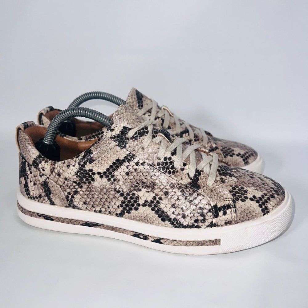 Clarks Un Maui Lace Natural Snake Unstructured 15764 Beige Women's 6 - Picture 4 of 11